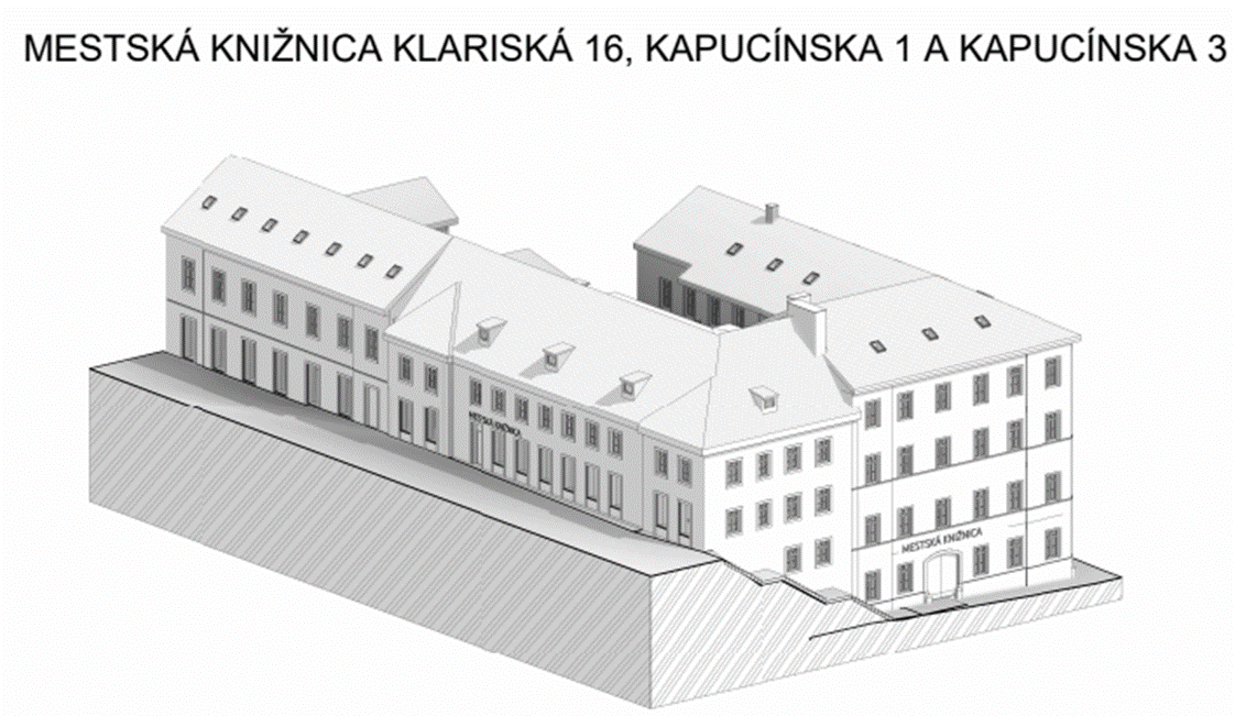 Modernizácia interiérov Mestskej knižnice v Bratislave - ulica Kapucínska, Klariská