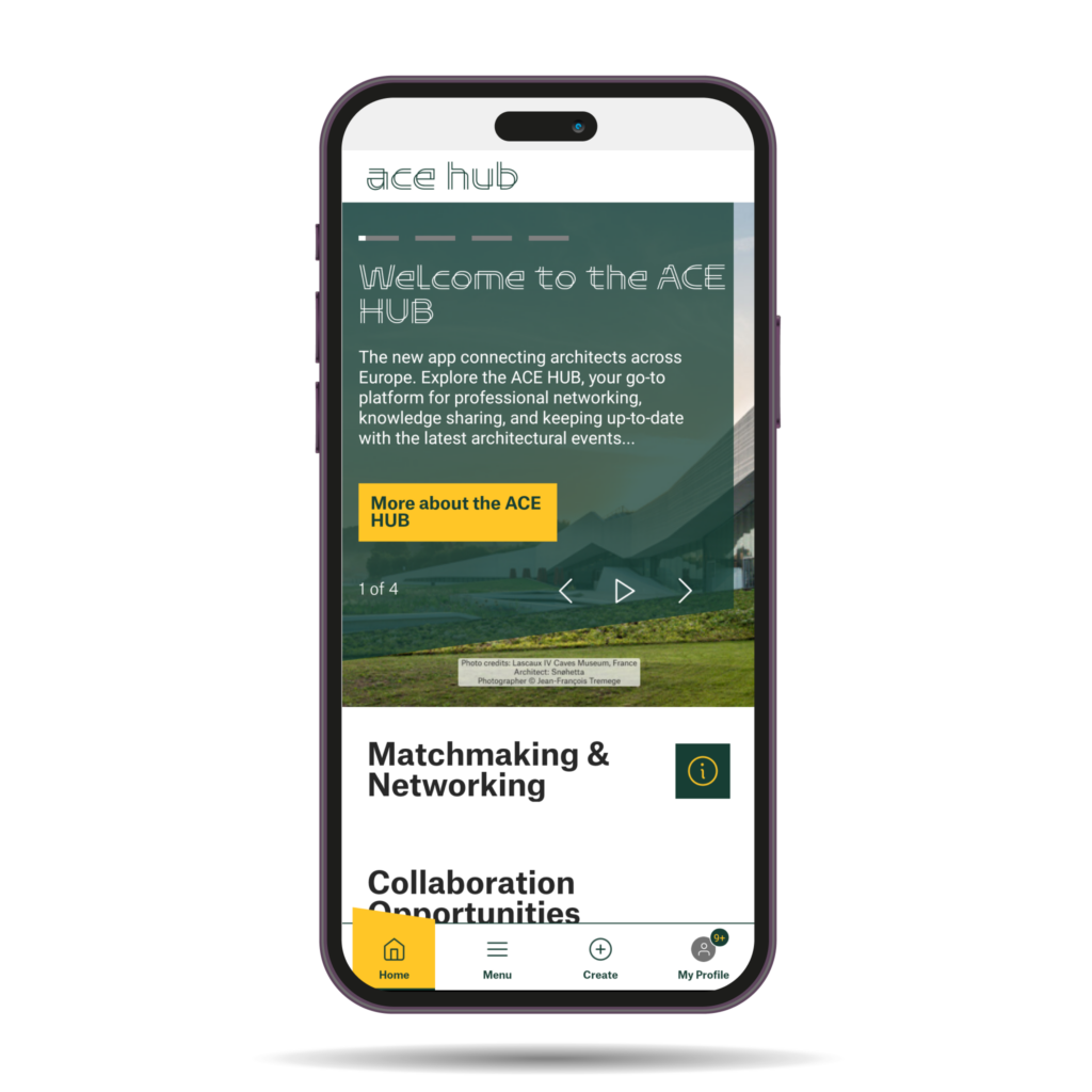 ACE HUB / aplikácia pre architektov v celej Európe
