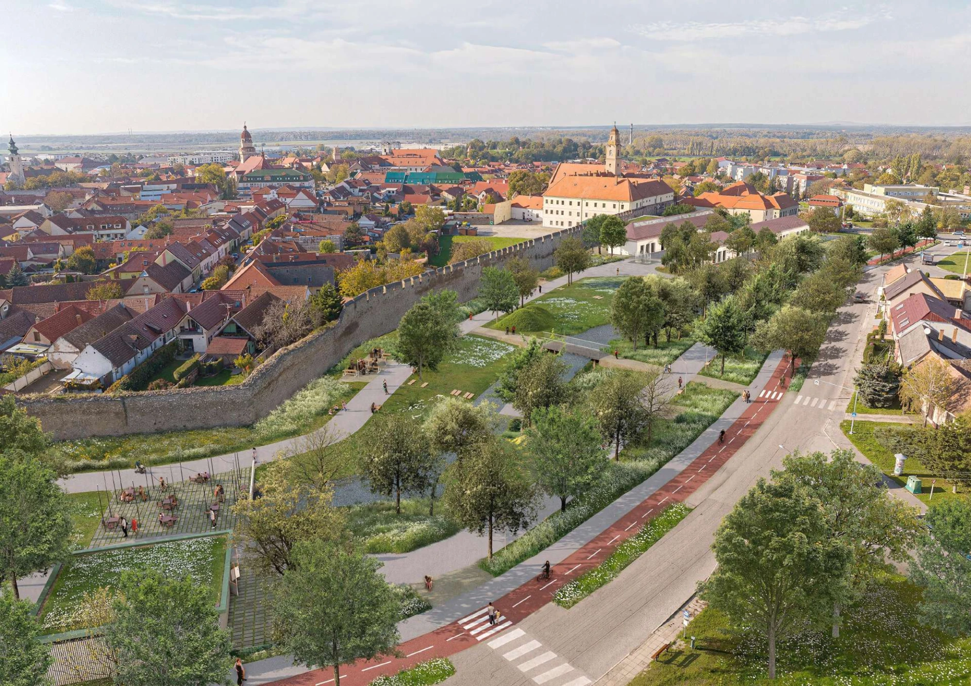 Mestský park Pod hradbami v Skalici